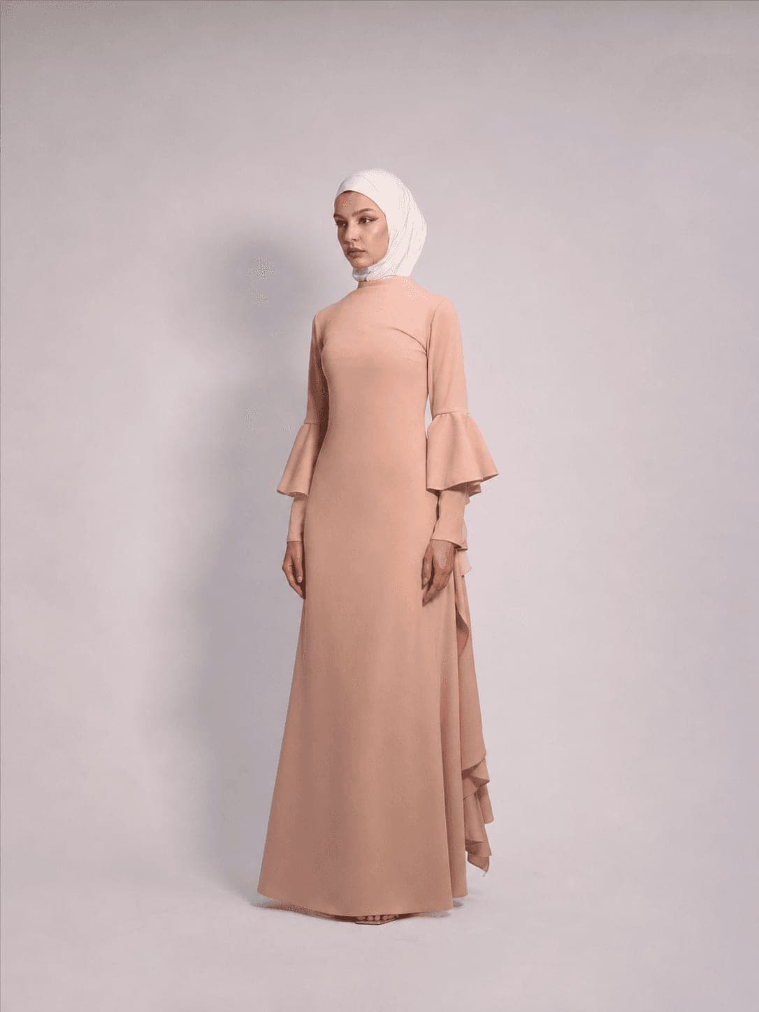 Waterfall Sleeve Dress