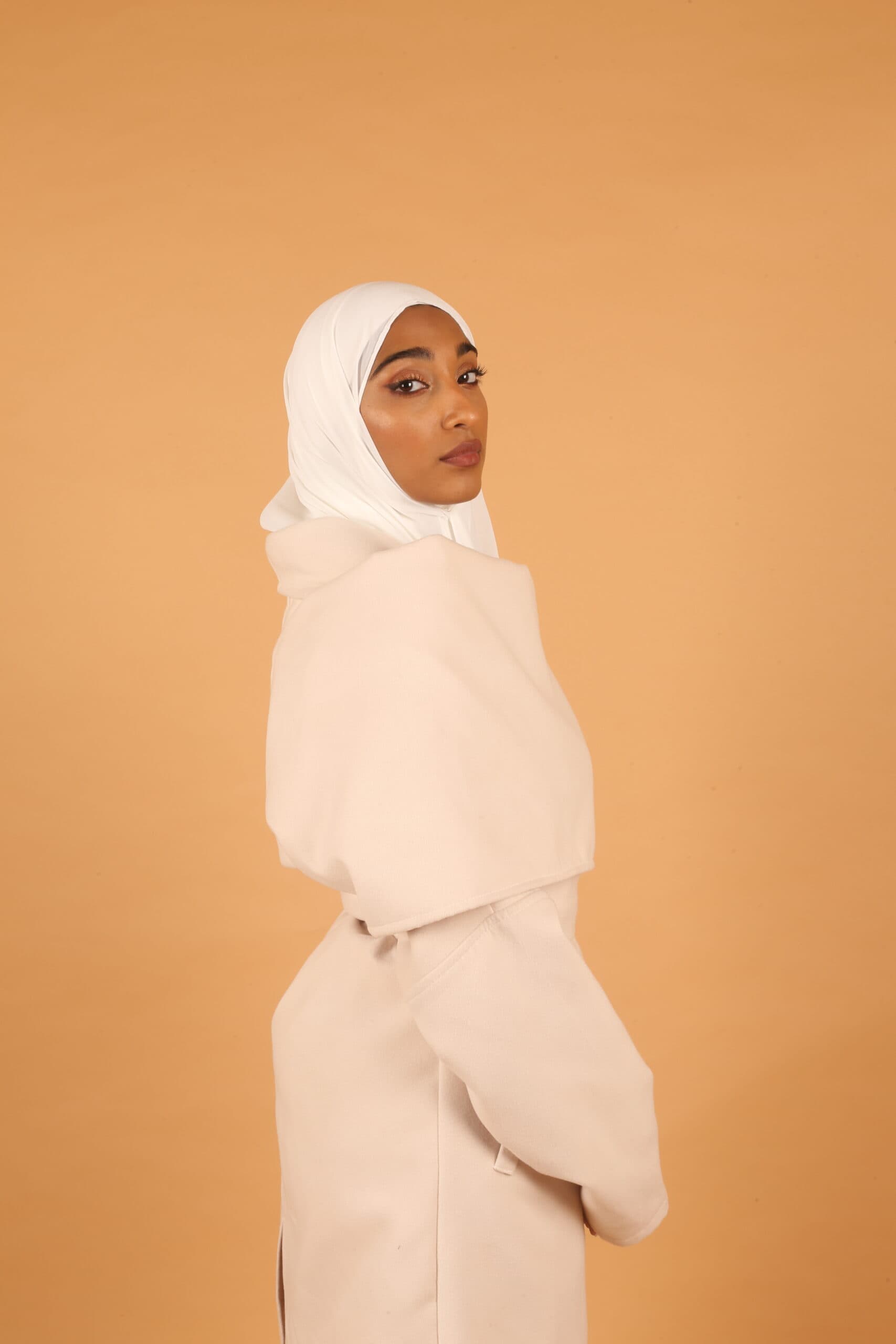 Oversized Scarf Coat- Light Beige