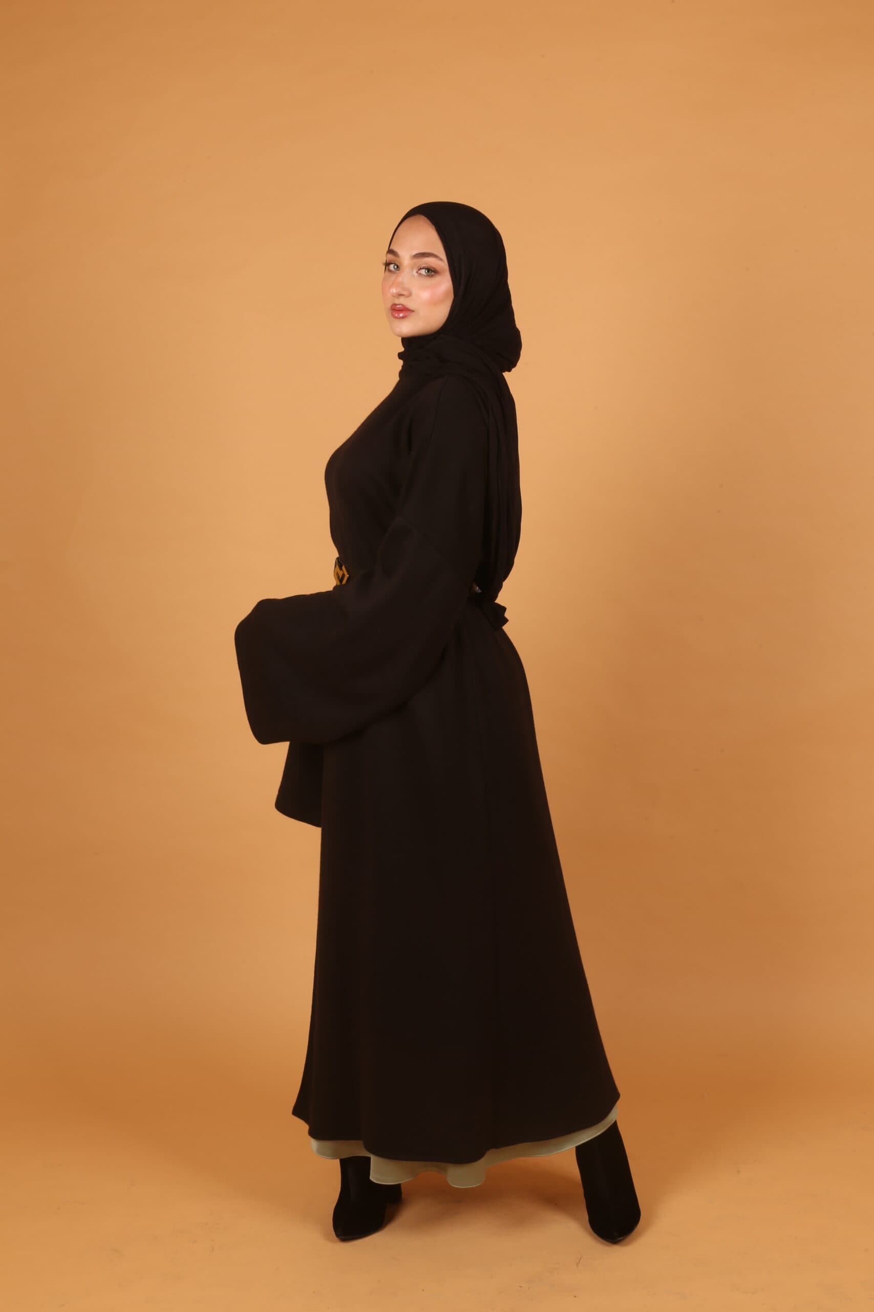 Splitted Longline Sweater- Black