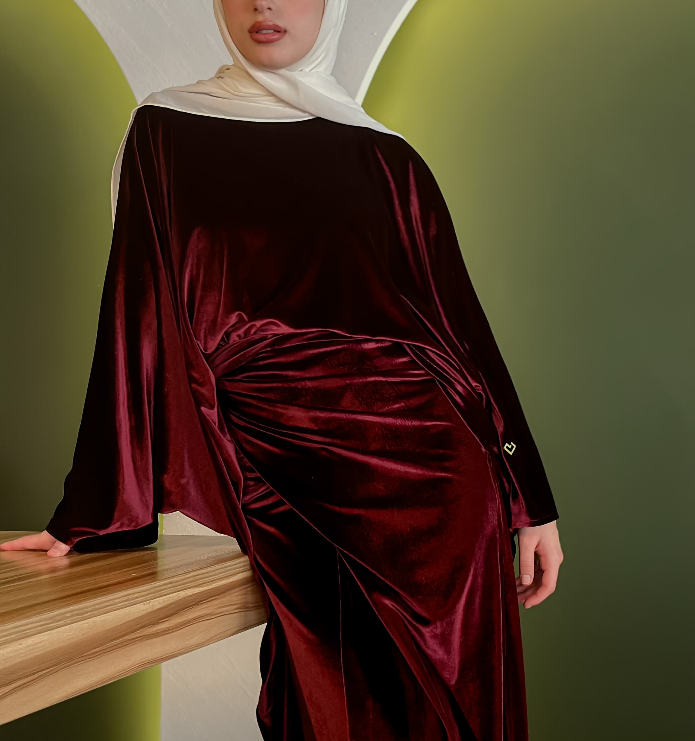Burgundy- Shimmery Velvet Set