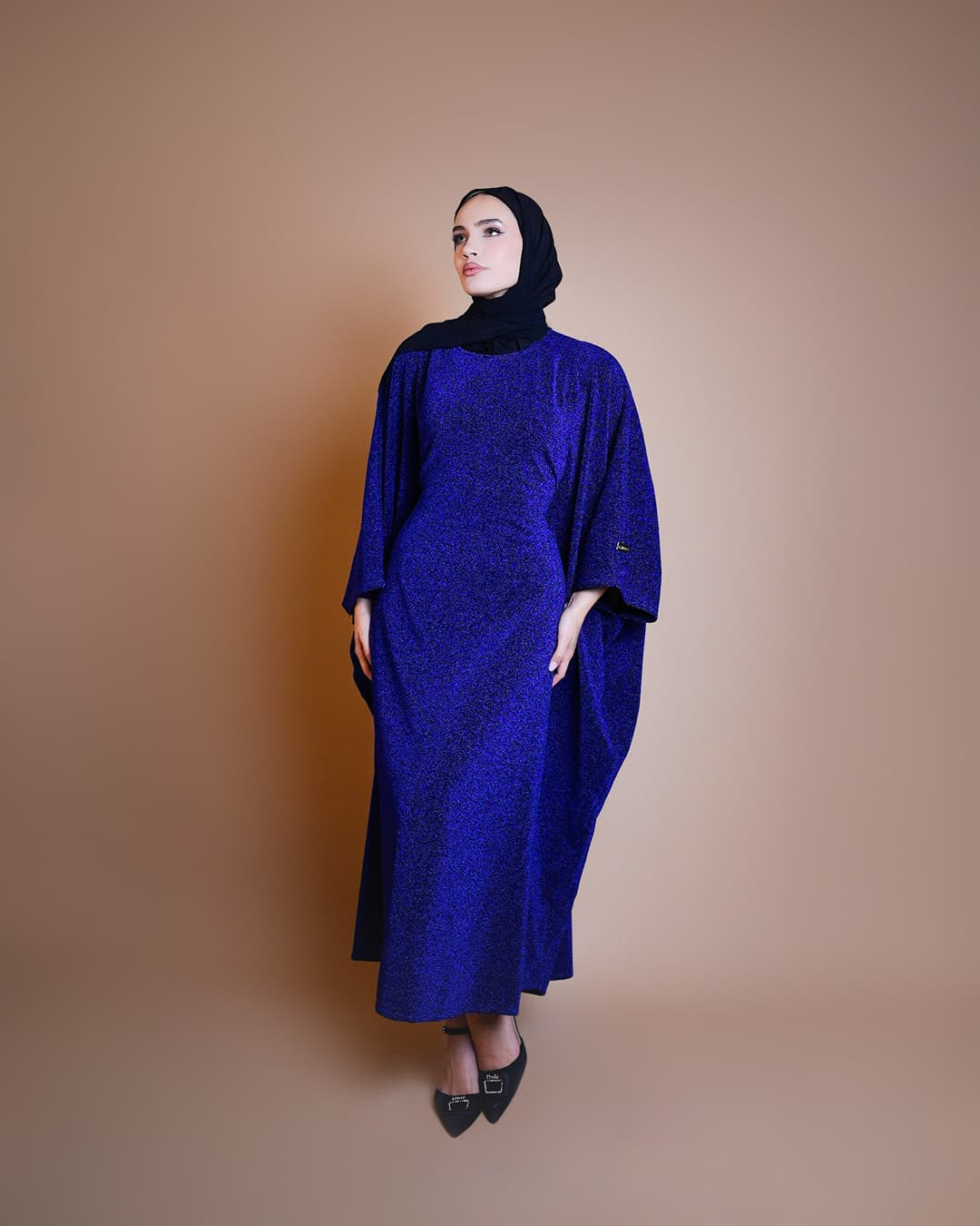 Glow Shimmery Abaya – Dark Blue
