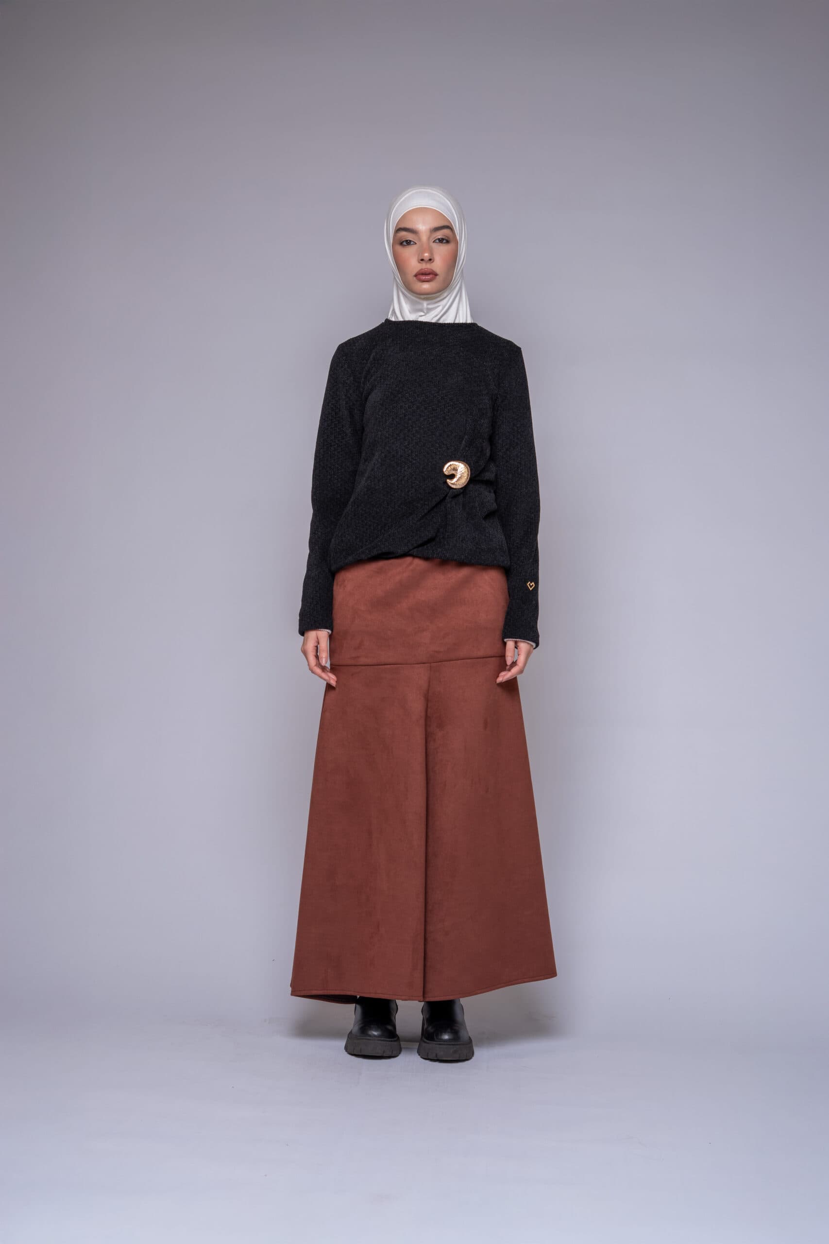 WOOL & SUEDE DRESS