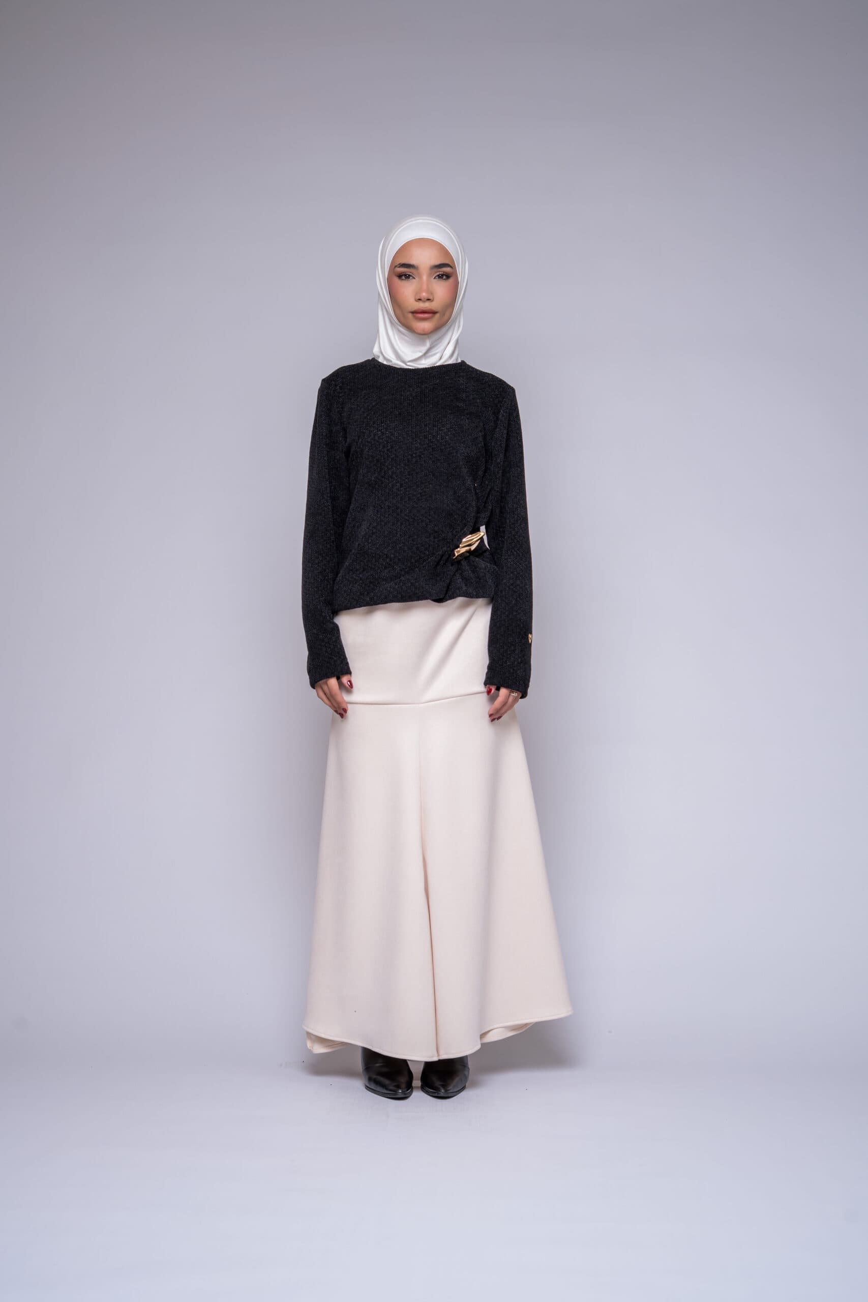 WOOL & SUEDE DRESS