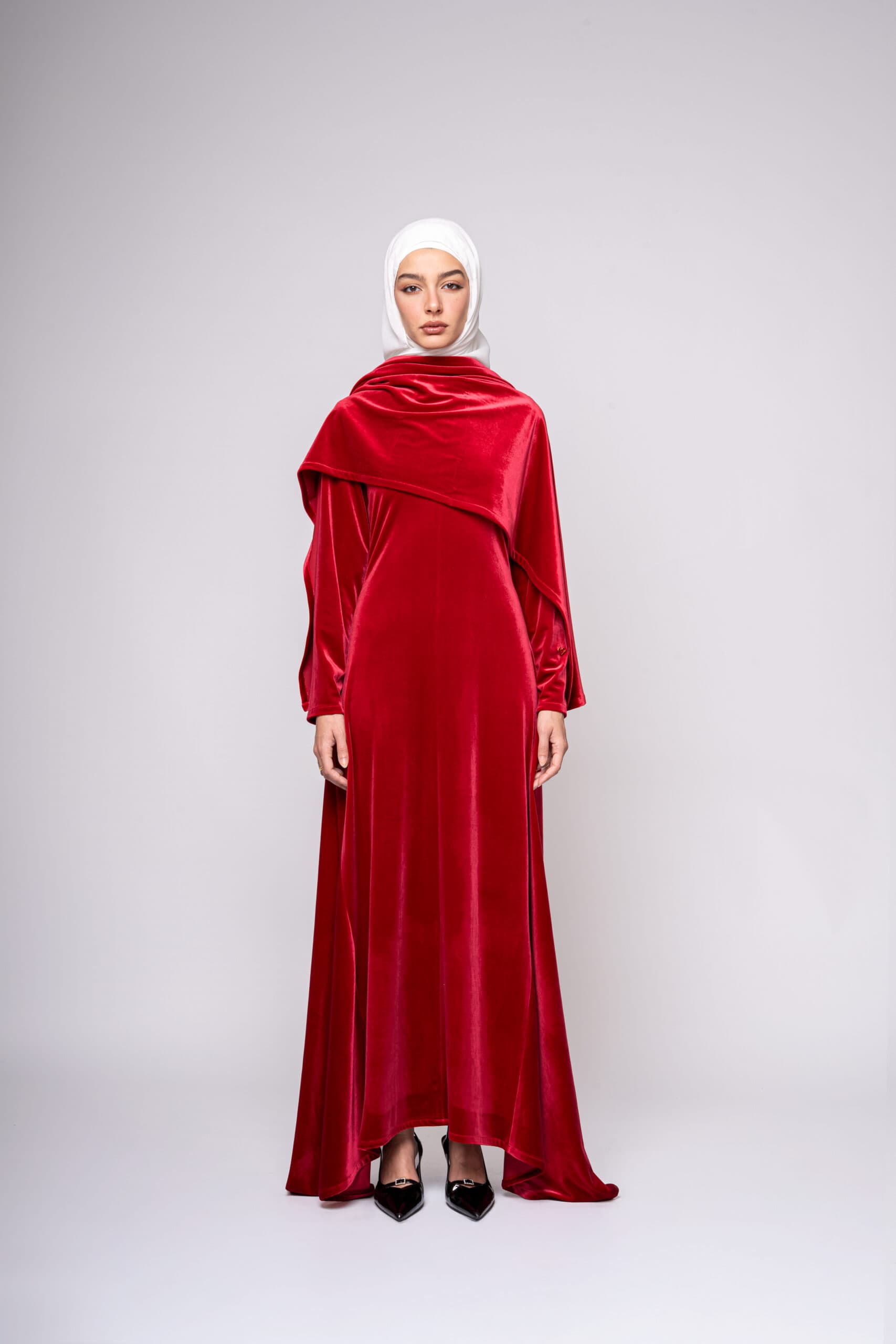 SCARF DRESS VELVET