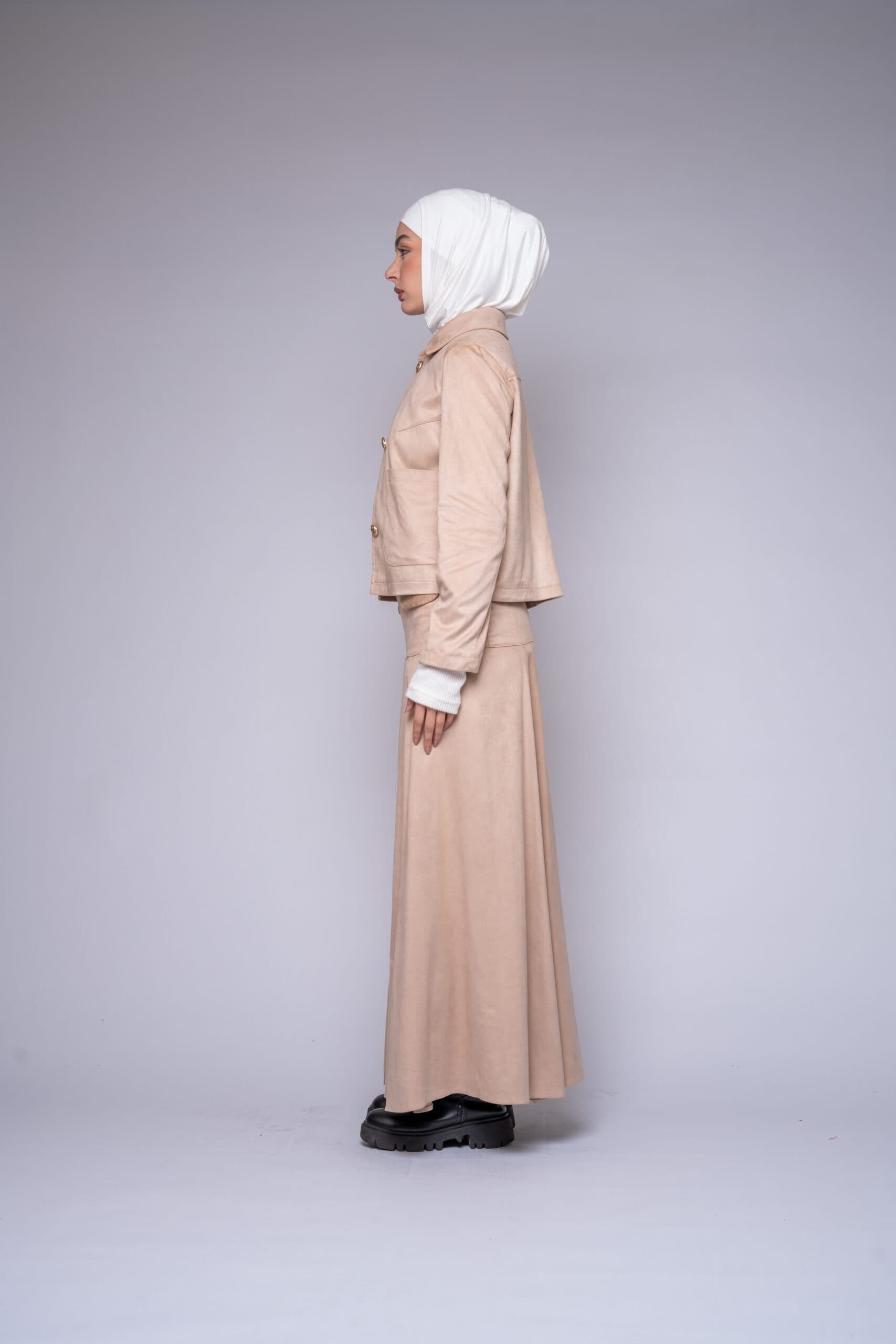 SUEDE JACKET – SKIRT SET