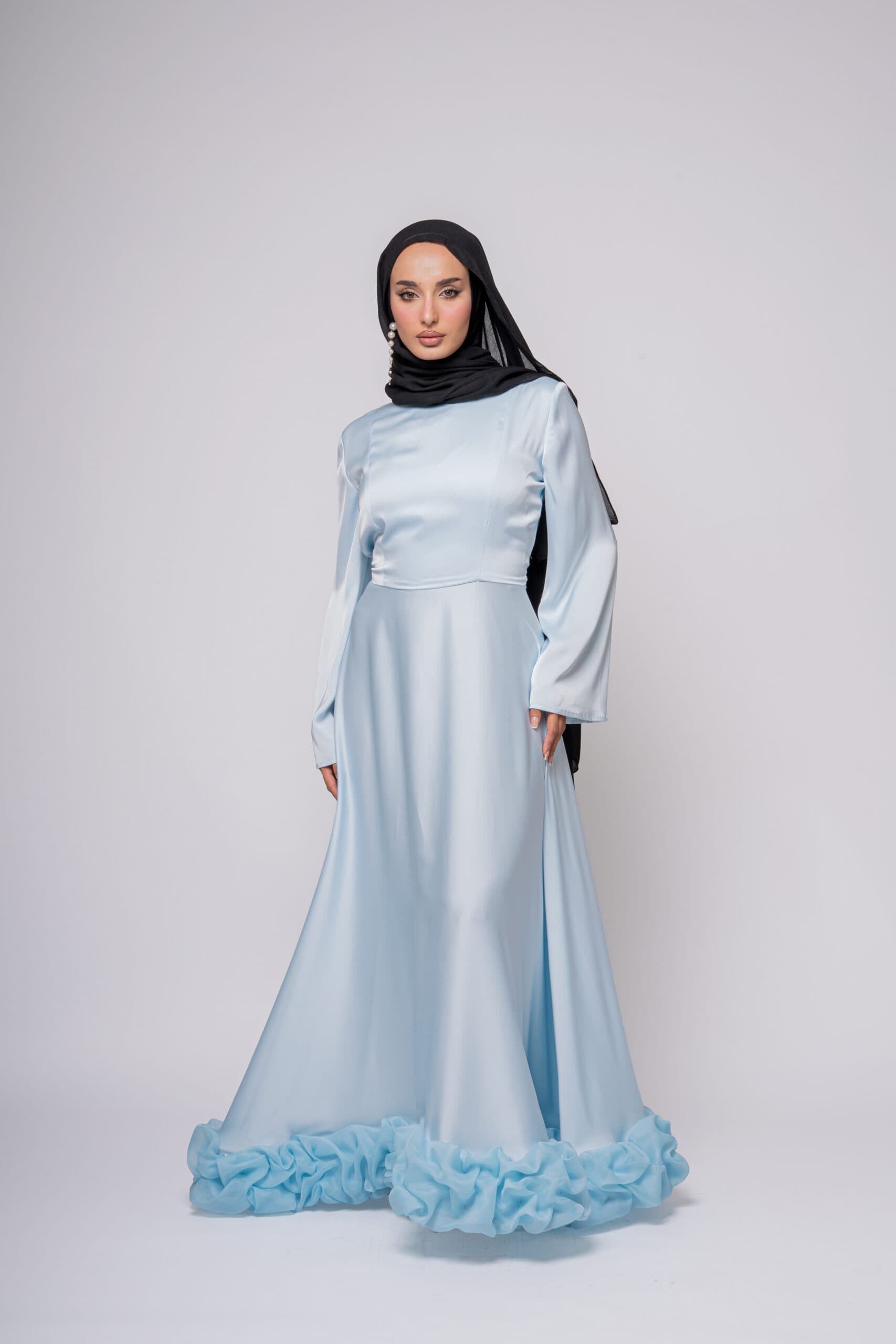 CLOUDS EVENING DRESS – BLUE